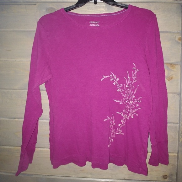 American Eagle Outfitters Tops - Pink American Eagle Long Sleeve Shirt